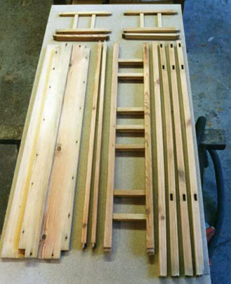 Pflanzengestell - restaurierte Einzelteile