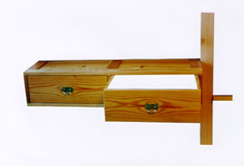 Wandelregal: Detail Schublade